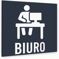 Tabliczka DIBOND NAPIS BIURO Tablica ATRACYTOWA nierdzewna NADRUK UV ZNAK