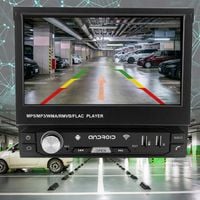 RADIO SAMOCHODOWE 1DIN MULTIMEDIALNE ANDROID 12 GPS 2/32GB WYSUWANY EKRAN