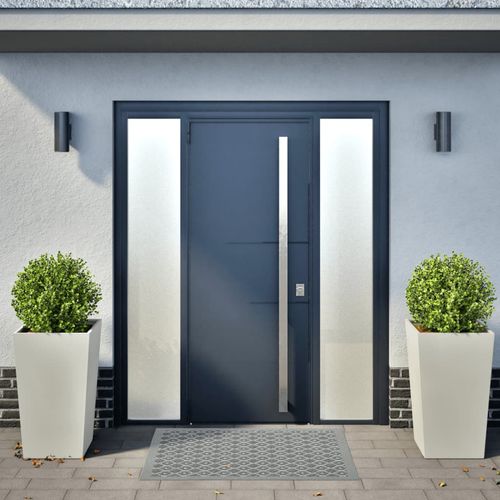 Donice ogrodowe, 2 szt., białe, 45x45x75 cm, stalowe na Arena.pl