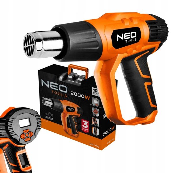 NEO SIECIOWA OPALARKA NAGRZEWNICA LCD 2000W 50 - 600C 04-710 + WALIZKA zdjęcie 1