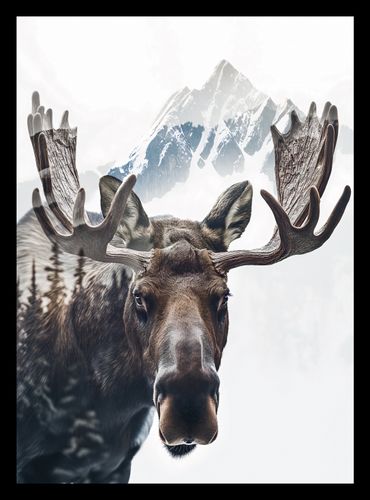 Plakat 20,5x28,4cm Łoś Duch Lasu na Arena.pl