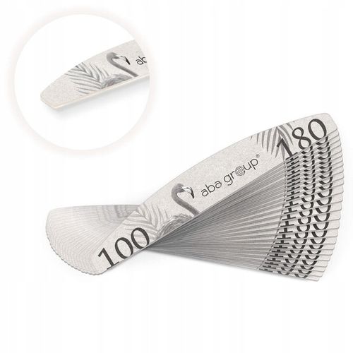 Pilnik do Paznokci Łódka Półksiężyc 100/180 Slim Zestaw 50 szt Aba Group na Arena.pl