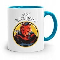 Kubek Błękitny Dla Chłopaka Facet Złota Rączka Z Nadrukiem Ze Zdjęciem