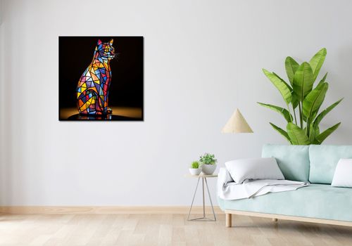 Plakat 80x80cm Koci Witraż na Arena.pl