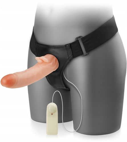 STRAP ON Z POCHWĄ I PENISEM - PROTEZA SEX DILDO Z WAGINĄ - WIBRACJA na Arena.pl