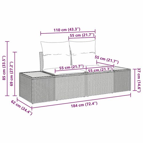 Zestaw Sof na Ogród 8 pcs beżowo-kremowy 319 x 154 x 85 cm na Arena.pl