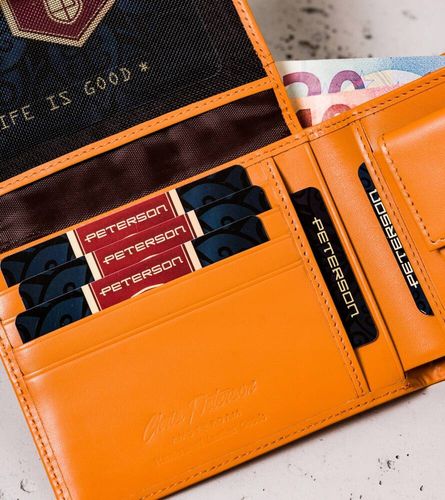 minimalistyczny portfel ze skóry naturalnej - peterson na Arena.pl