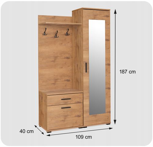 Garderoba przedpokój do przedpokoju szafa szafka na buty Gino Family Meble na Arena.pl
