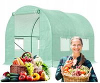 Tunel Foliowy Szklarnia Ogrodowa Namiot Foliowy Stelaż Foliak 2x2m Dodatki