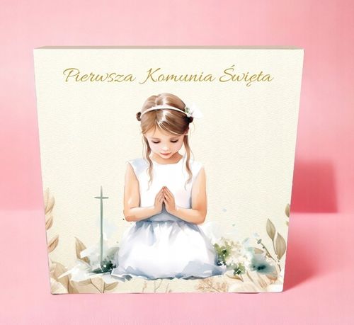 Pamiątka Komunii Świętej PREZENT Na Komunię Różaniec Brelok Pudełko na Arena.pl