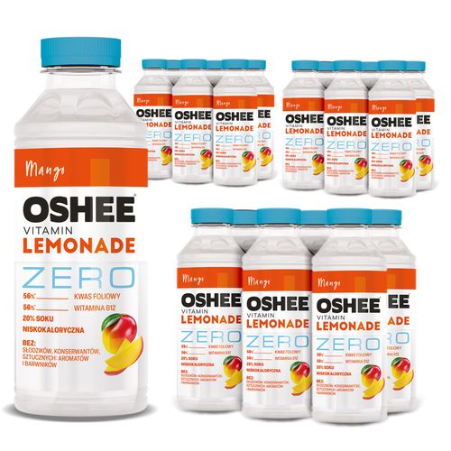 18x OSHEE ZERO Vitamin Lemonade mango 555 ml na Arena.pl