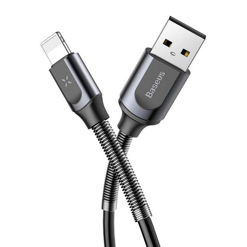 Kabel sprężynowy Lightning Baseus Spring 1m 2A (czarny) na Arena.pl
