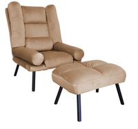 FOTEL TOKIO ROZKŁADANY Z PODNÓŻKIEM N. CZARNA MG06