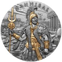 Niue: Hannibal pozłacany 2 uncje Srebra 2025 Antiqued Coin