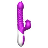 wibrator-silicone vibrator usb 10 function and thrusting function / heating