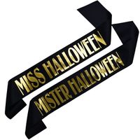 Zestaw szarf na Halloween - Miss i Mister