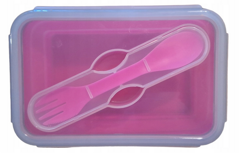 Pojemnik silikonowy na śniadanie śniadaniówka na żywność 1000ml LUNCH zdjęcie 5