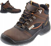 Buty robocze męskie Trzewiki ochronne skórzane bez Podnoska BHP URGENT 41
