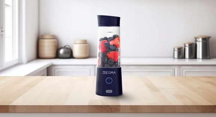 BLENDER BEZPRZEWODOWY KIELICHOWY 450ml 300W GRANATOWY zabierz ze sobą! zdjęcie 16