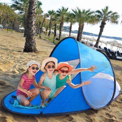 DUŻY NAMIOT PLAŻOWY SKŁADANY PRZENOŚNY PARAWAN SAMOROZKŁADAJĄCY DLA DZIECI na Arena.pl