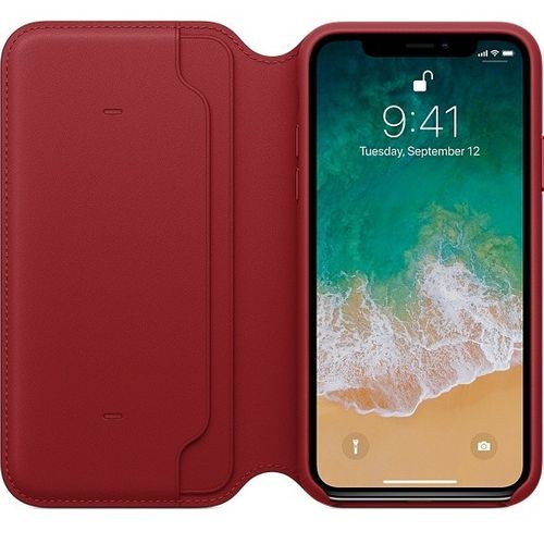 Apple iPhone X Leather Folio - (PRODUCT) RED na Arena.pl