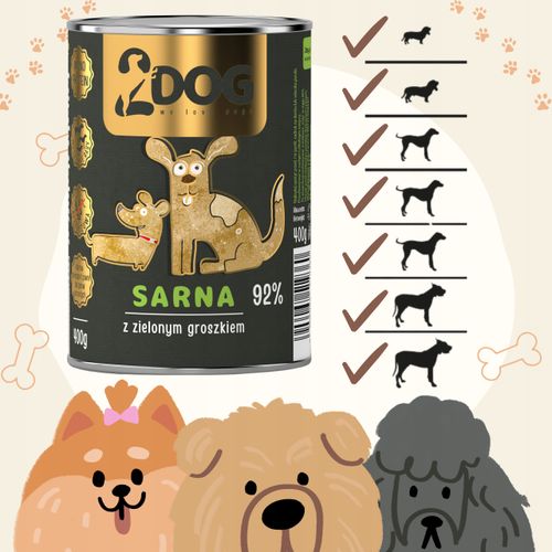 MOKRA KARMA DLA PSA SARNA 400 g MONOPROTEINOWA HIPOALERGICZNA Z BŁONNIKIEM na Arena.pl