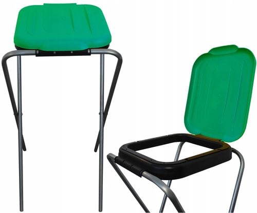 stojak do segregacji odpadów (1-stanowiskowy) zielony na Arena.pl