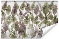 Fototapeta Do Sypialni LIŚCIE Palmowe Beton Abstrakcja 450cm x 300cm