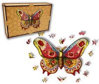 Puzzle Drewniane dla dzieci i dorosłych Motyl 3 w pudełku drewnianym
