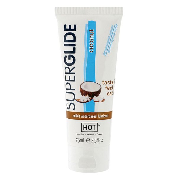 Żel-HOT Superglide COCONUT- 75ml edible lubricant waterbased zdjęcie 1