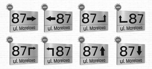 Tabliczka ADRESOWA Z TWOIM ADRESEM STRZAŁKA NUMER na Arena.pl