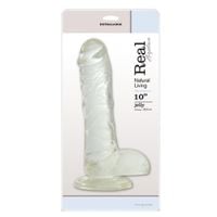 dildo realistyczne real rapture przezroczyste 25 cm