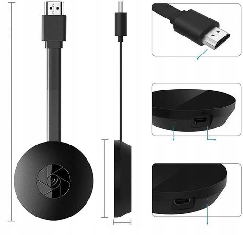 BEZPRZEWODOWY ADAPTER WIFI HDMI MIRRORSCREEN 2W1 na Arena.pl