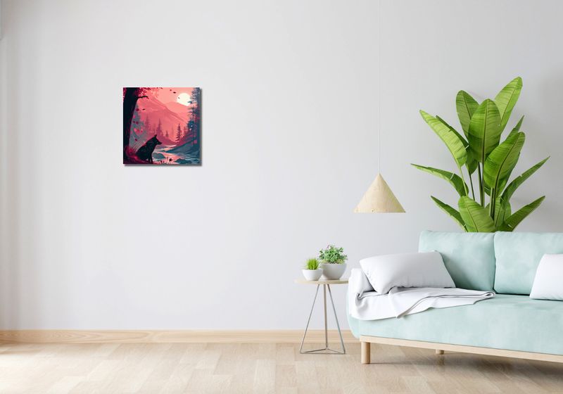 Obraz 40x40cm Wilk Przy Brzegu Lasu zdjęcie 2