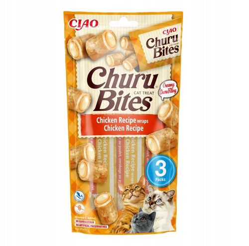 INABA CAT CHURU BITES CHICKEN Przysmaki dla Kota ZESTAW 4 opak. x (3x10g) na Arena.pl