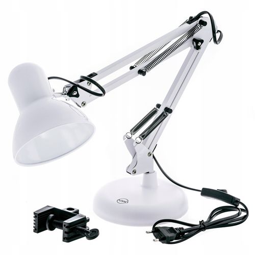 Lampka LED na E27 Biurkowa Lampa Szkolna Nocna Kreślarska Regulowana Uchwyt na Arena.pl