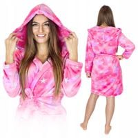 SZLAFROK DAMSKI CIEPŁY DO SAUNY PIŻAMA PORANNIK DRES PREZENT KOLOROWY M