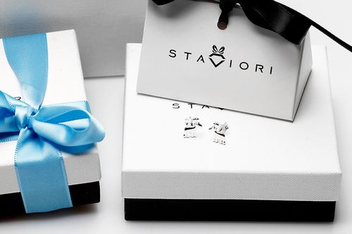 srebrne kolczyki reniferki na Arena.pl