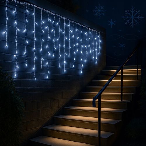 SOPLE FLASH 500 LED ZEWNĘTRZNE BIAŁE ZIMNE CHOINKOWE lampki z Flashem GRUBE na Arena.pl