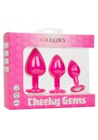 3 Ozdobne Korki Analne Z Kryształem - Cheeky Gems