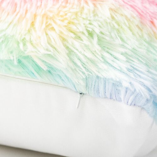 Kolorowa poszewka na poduszkę 40 x 40 cm z długowłosego polaru i mikrofibry do sublimacji na Arena.pl