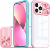 Bakicey Etui do iPhone 11 Pro z ruchomą osłoną aparatu - różowe