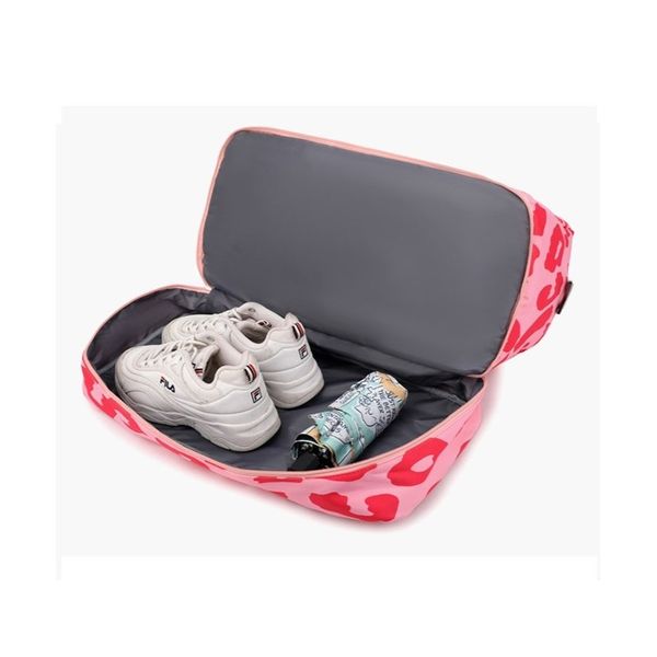 Torba podróżna dwukomorowa różowa PANTERKA 51x25x39cm T264 zdjęcie 6