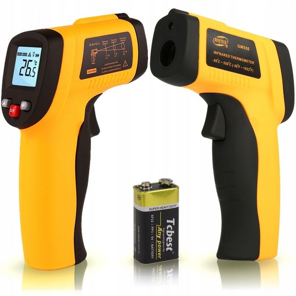 PIROMETR TERMOMETR LASEROWY BEZDOTYKOWY MIERNIK NA PODCZERWIEŃ -50 +550°C zdjęcie 1