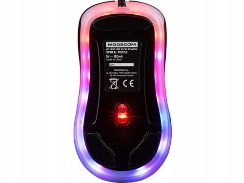 BEZKLIKOWA I CICHA MYSZKA GAMINGOWA USB RGB MODECOM VOLCANO ASSASSIN SILENT na Arena.pl