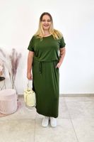 Zielona Długa Wiązana Sukienka na Lato 2