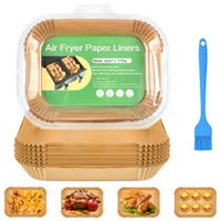 Papier do pieczenia do Air Fryer Ninja 220 szt 20,5x14 cm + pędzelek