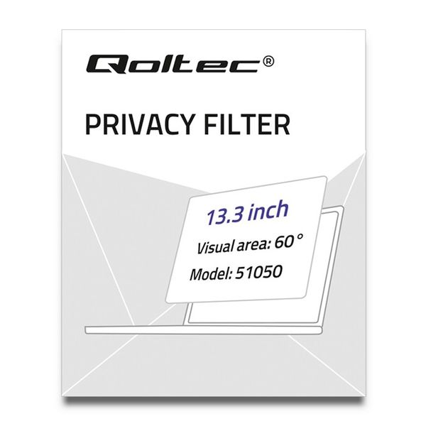 Qoltec Filtr prywatyzujący RODO 13.3" | 16:9 na Arena.pl