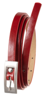 pasek damski pu wąski  0,9 cm bb-cv-11a red 105