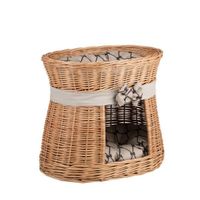 CARI BUDA DLA KOTA LEŻAK DLA ZWIERZĄT DOMEK DLA KOTA Z WIKLINY PIĘTROWY Z PODUSZKAMI 50X40 H45 CM